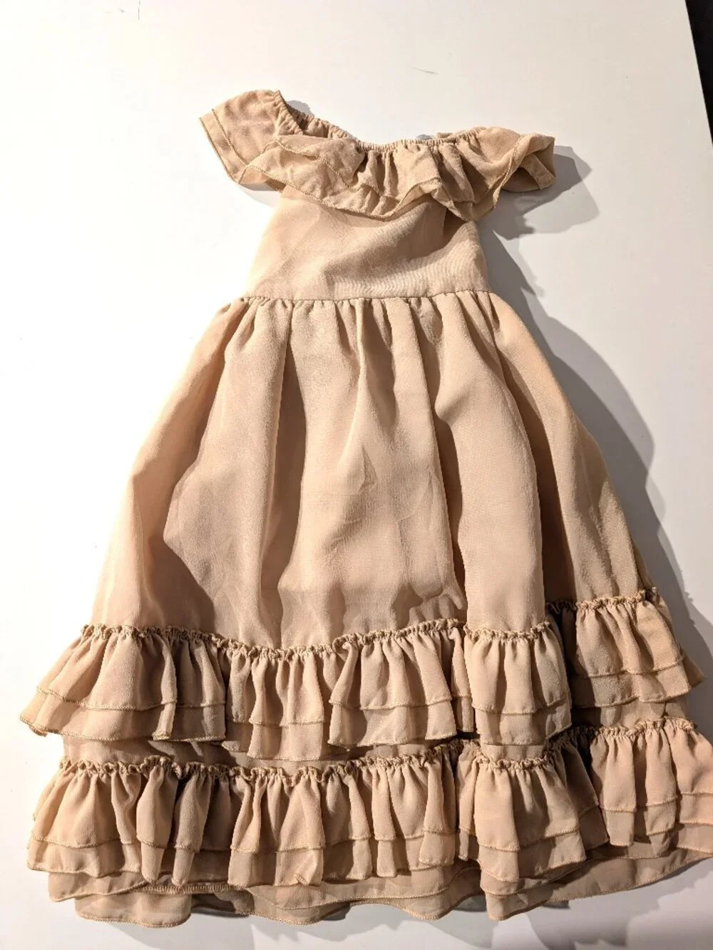 Nellie Ruffle Maxi Dress - Champagne